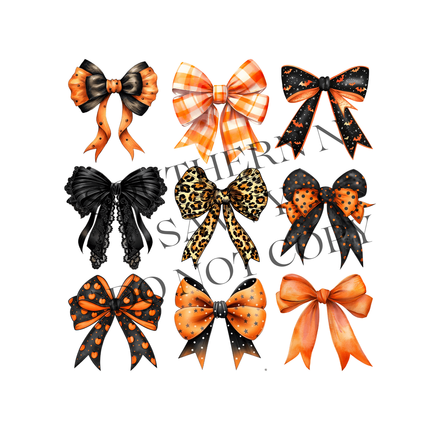 Halloween Bows UV DTF & DTF