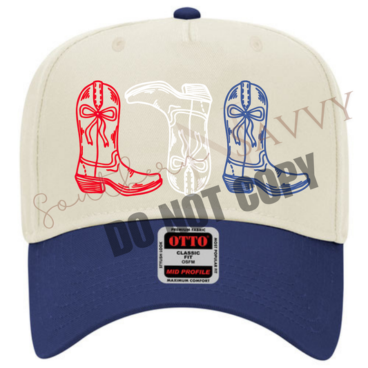 EMBROIDERED USA Boots Hat