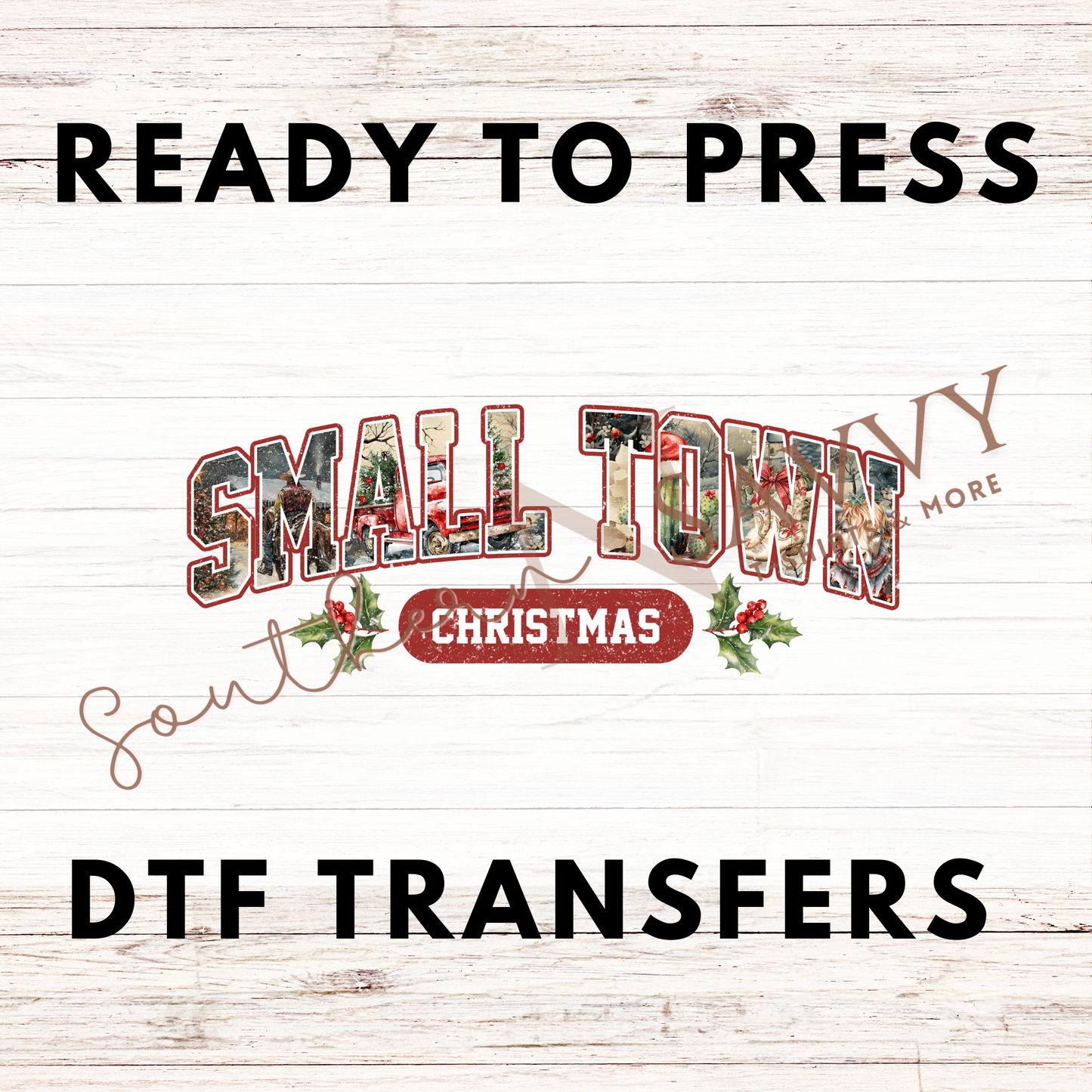 Small Town Christmas UV DTF & DTF
