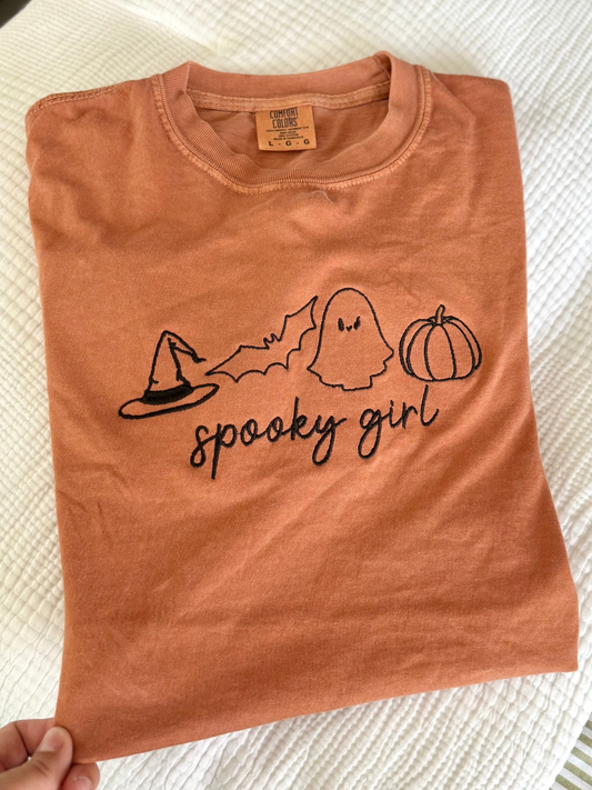 Spooky Girl Embroidered Shirt