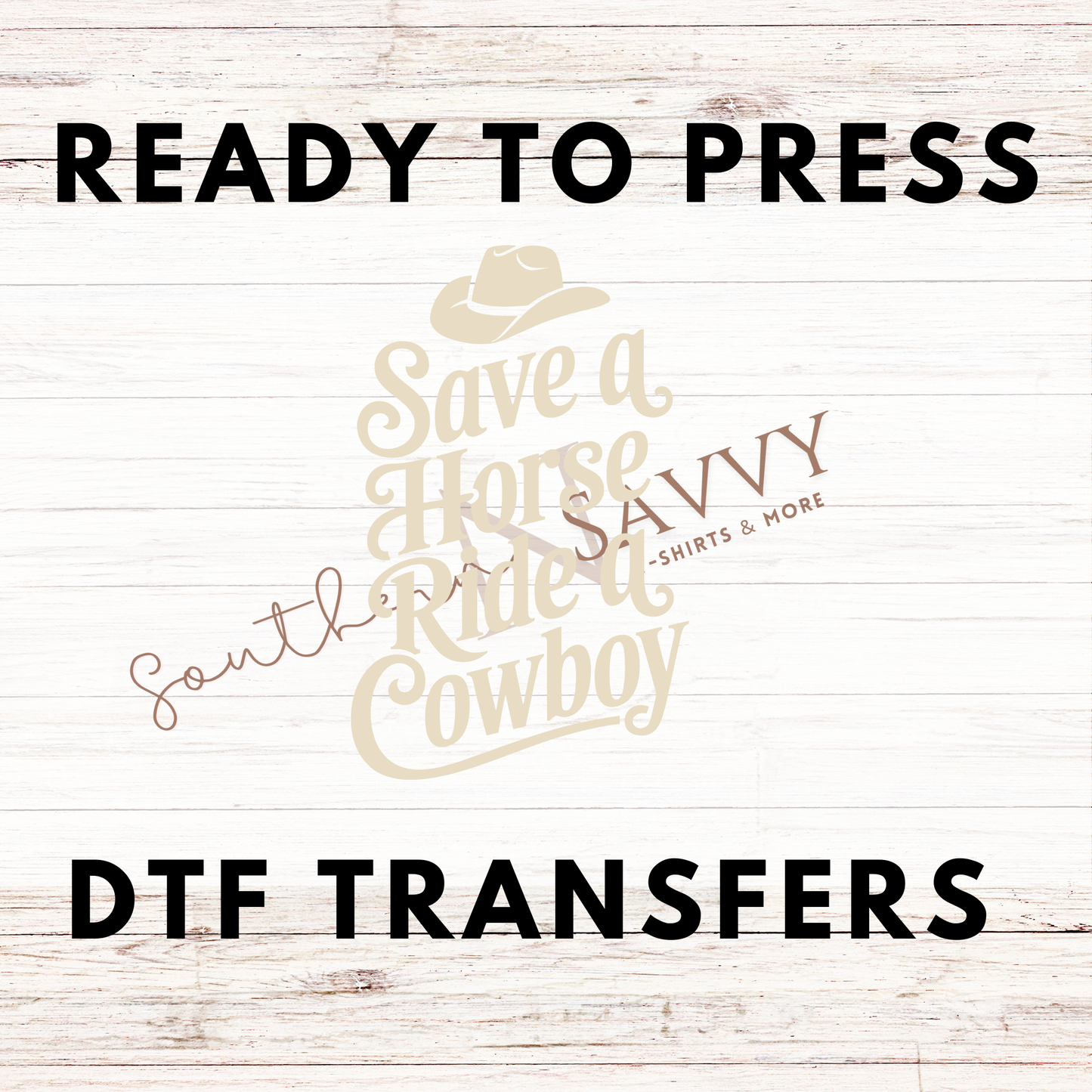 save a horse UV DTF & DTF