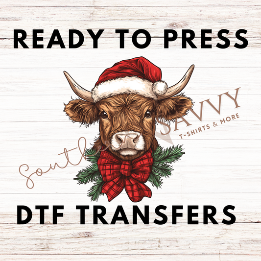 Christmas Cow UV DTF & DTF