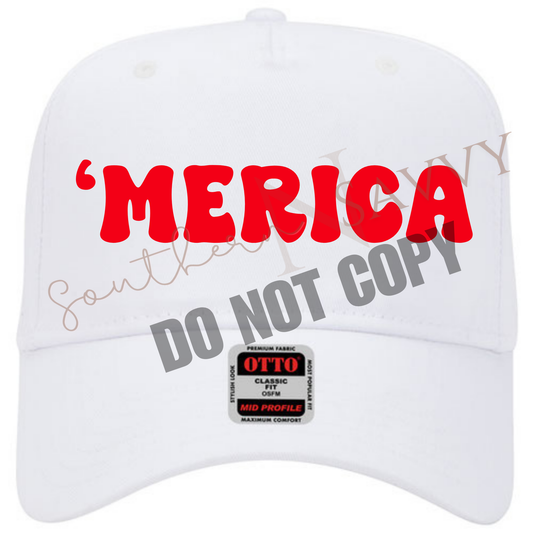 EMBROIDERED merica Hat