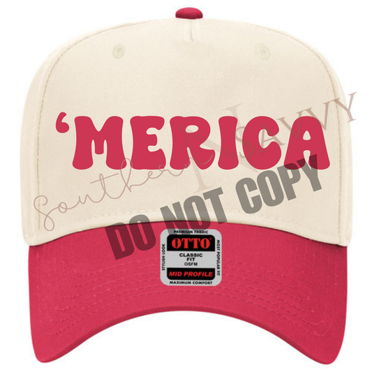 EMBROIDERED merica Hat