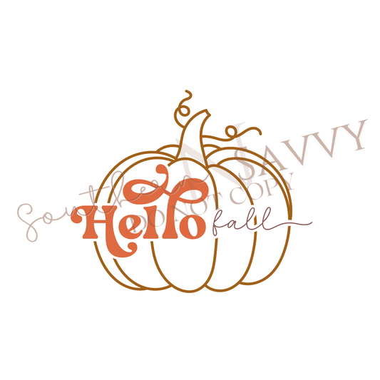 Hello Pumpkin UV DTF & DTF