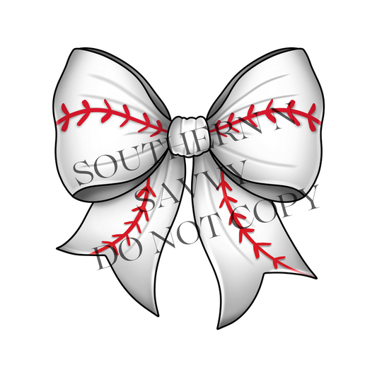 Baseball Bow UV DTF & DTF