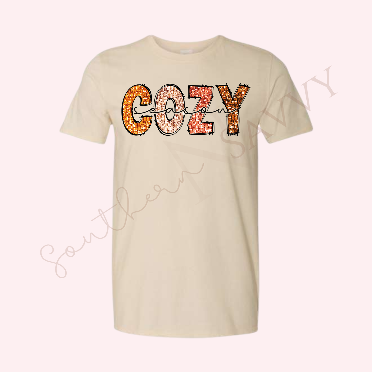 Cozy Season | Sand Color Thanksgiving T-Shirt