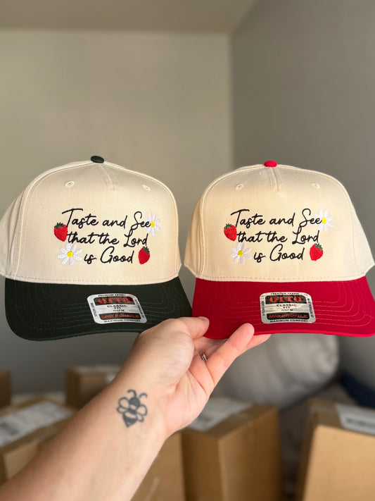 Taste and See that the Lord is Good Embroidered Hat