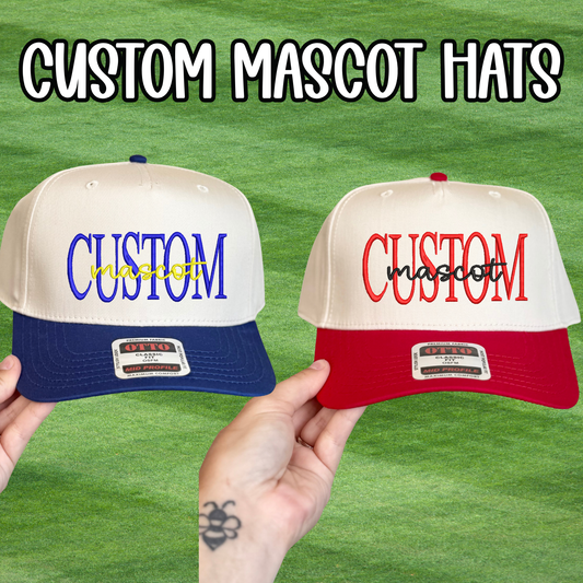 CUSTOM MASCOT HATS • EMBROIDERED HAT