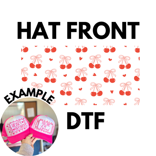 Cherries Hat Front DTF