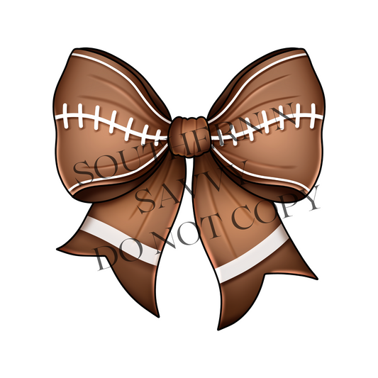 Football Bow UV DTF & DTF