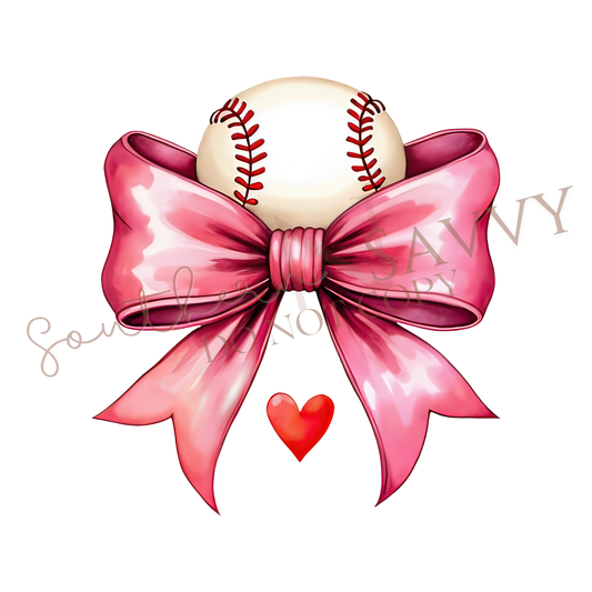 Baseball Bow UV DTF & DTF