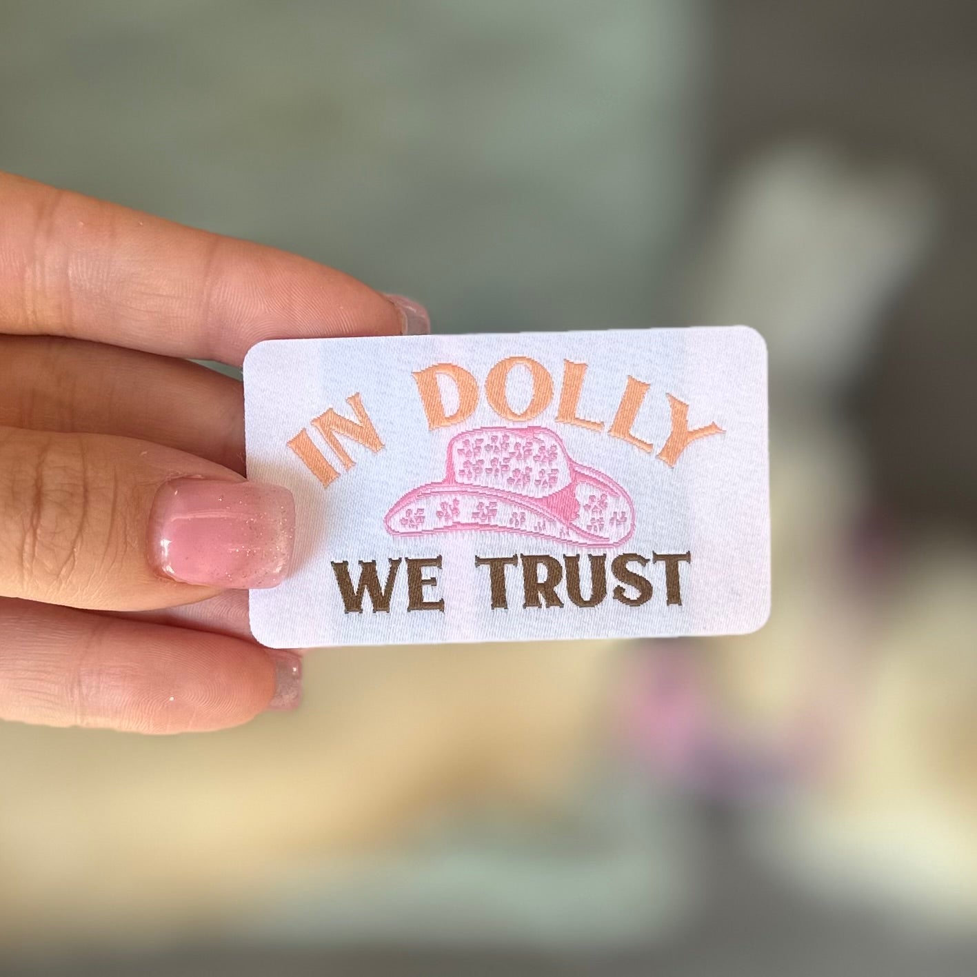 In Dolly We Trust (Hat) Woven Patch