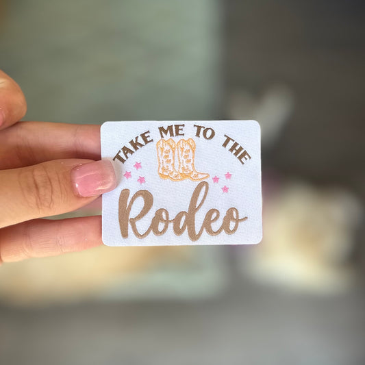 Take Me To The Rodeo (boots) Woven Patch