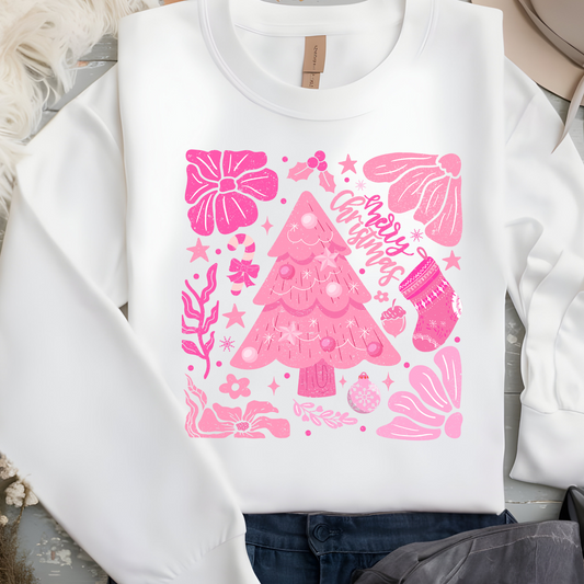 Merry Christmas T-shirt or Sweatshirt DTF Printed