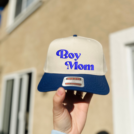 Boy Mom Embroidered Hat