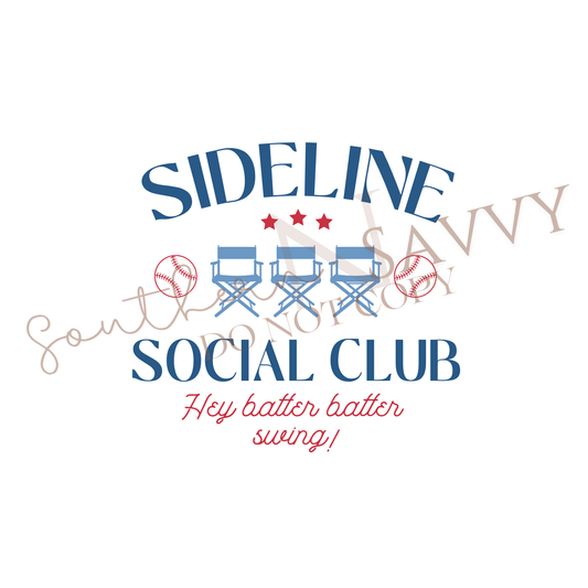 Baseball Side Line Social Club UV DTF & DTF