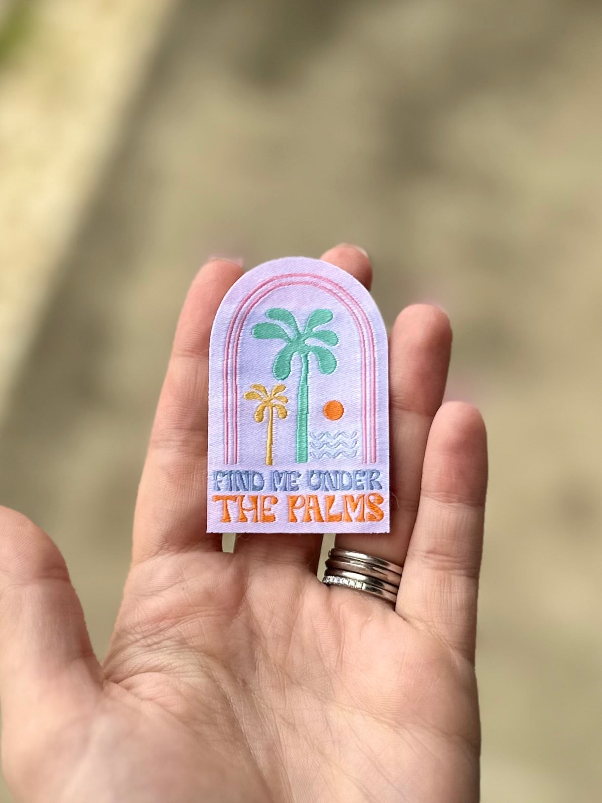 Under the Palms Woven Patch