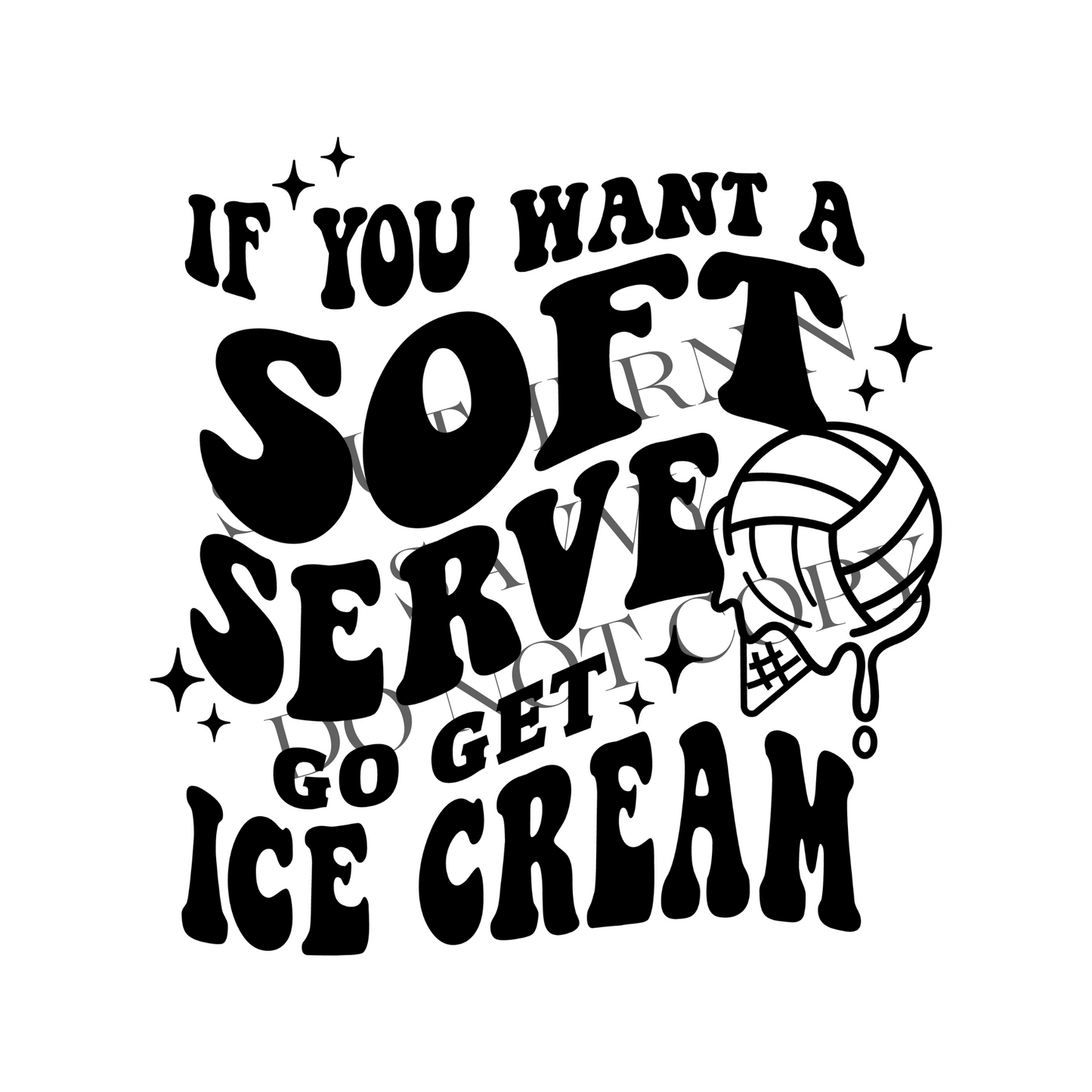 Volleyball Soft Serve DTF