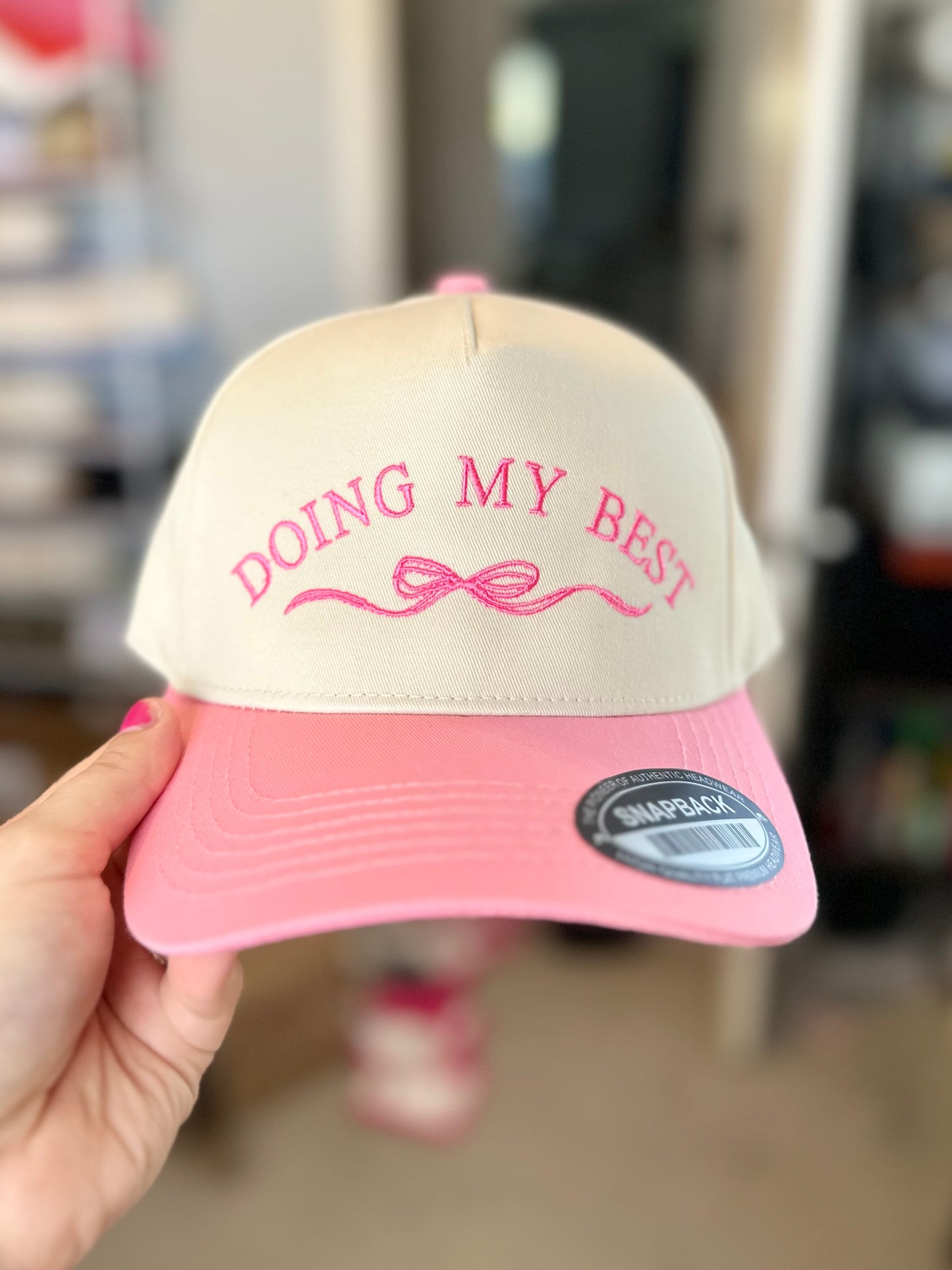 Doing my Best Embroidered Hat
