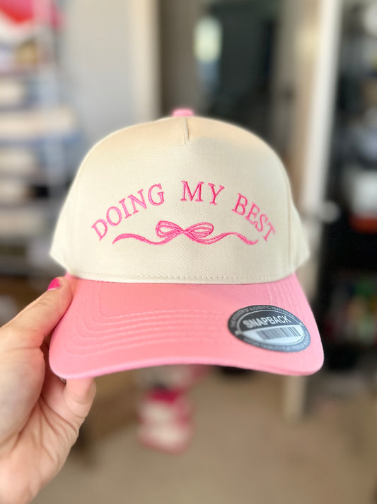 Doing my Best Embroidered Hat
