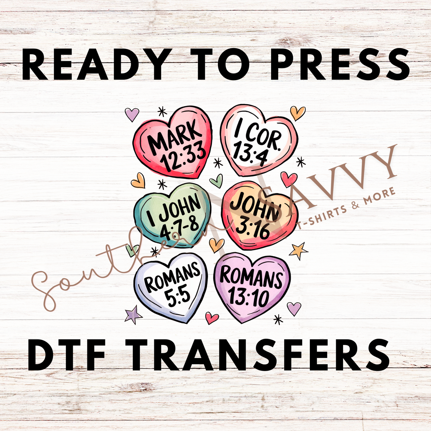 God Conversation Hearts UV DTF & DTF