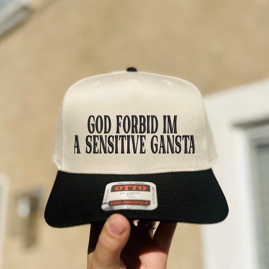 Sensitive Gangsta Embroidered Hat