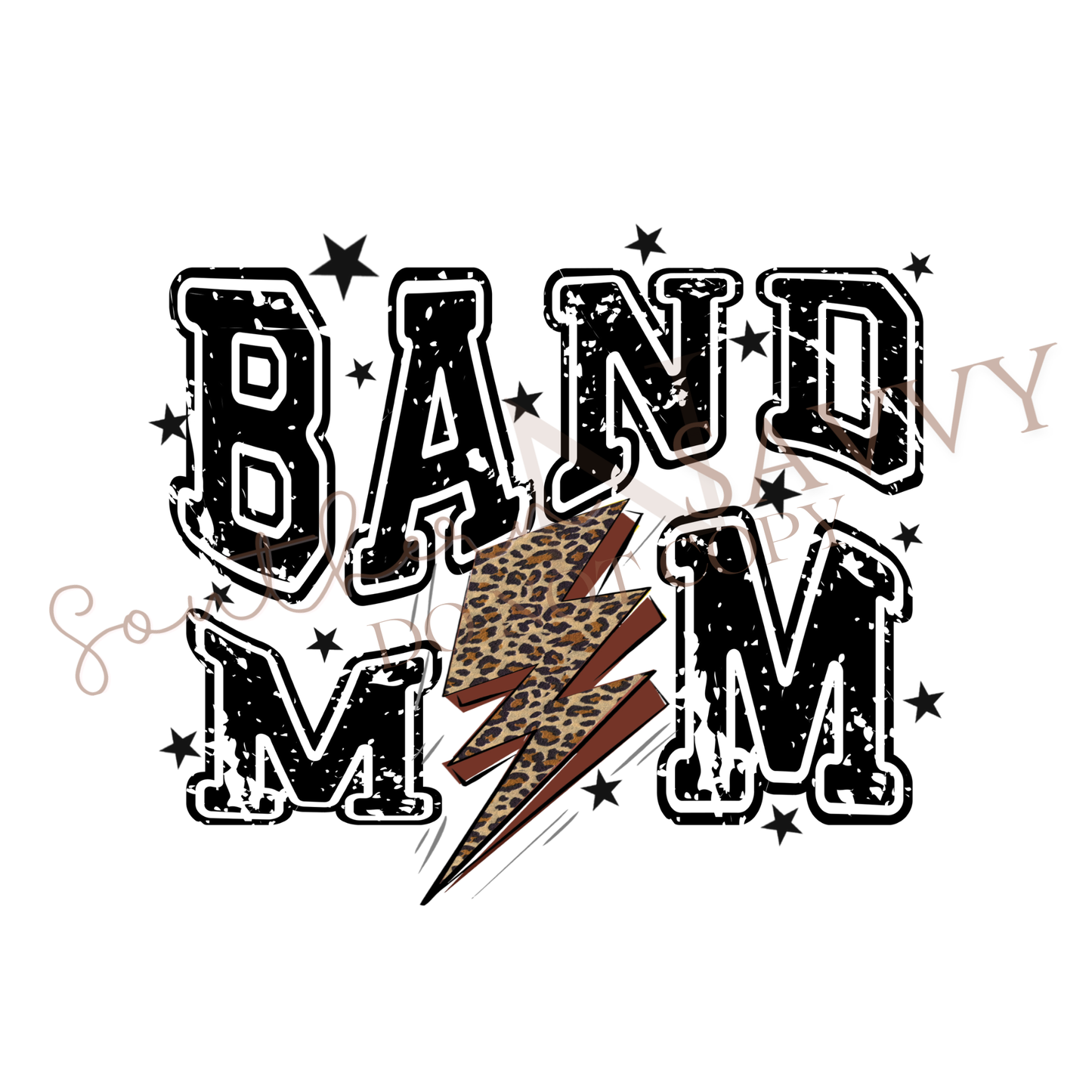 Band Mom Ligtning Bolt UV DTF & DTF
