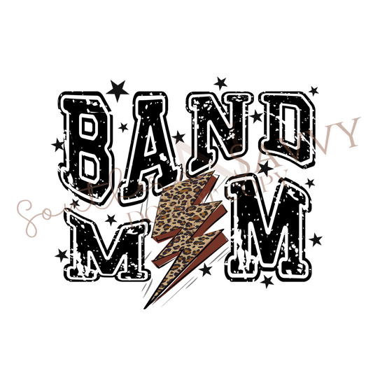 Band Mom Ligtning Bolt UV DTF & DTF