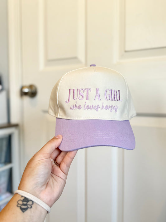 Just a Girl who loves Horses Embroidered Hat