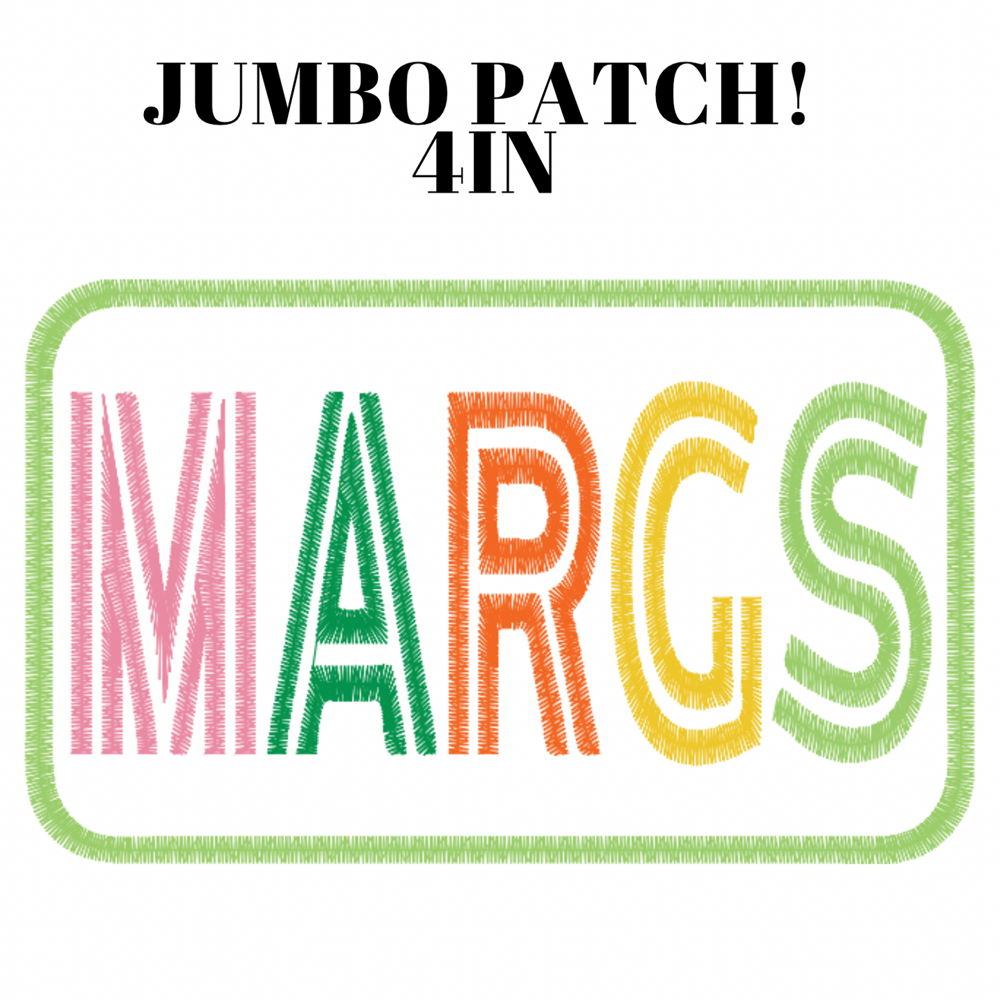 Margs Jumbo Iron on Patch