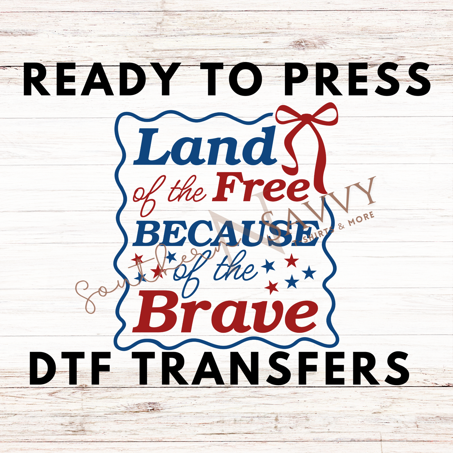 Land of the Free 4th of July UV DTF & DTF
