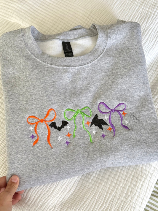 Bows & Bats Embroidered Shirt