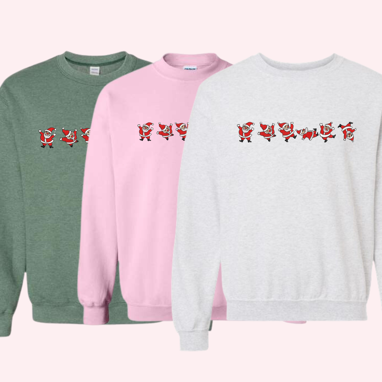 Cartwheel Santa Embroidered Sweatshirt