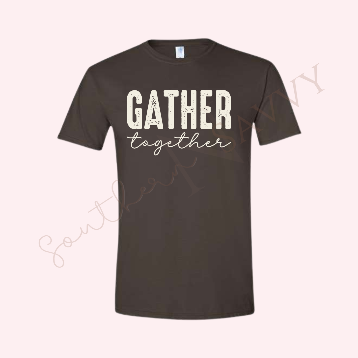Gather Together Brown Thanksgiving T-Shirt