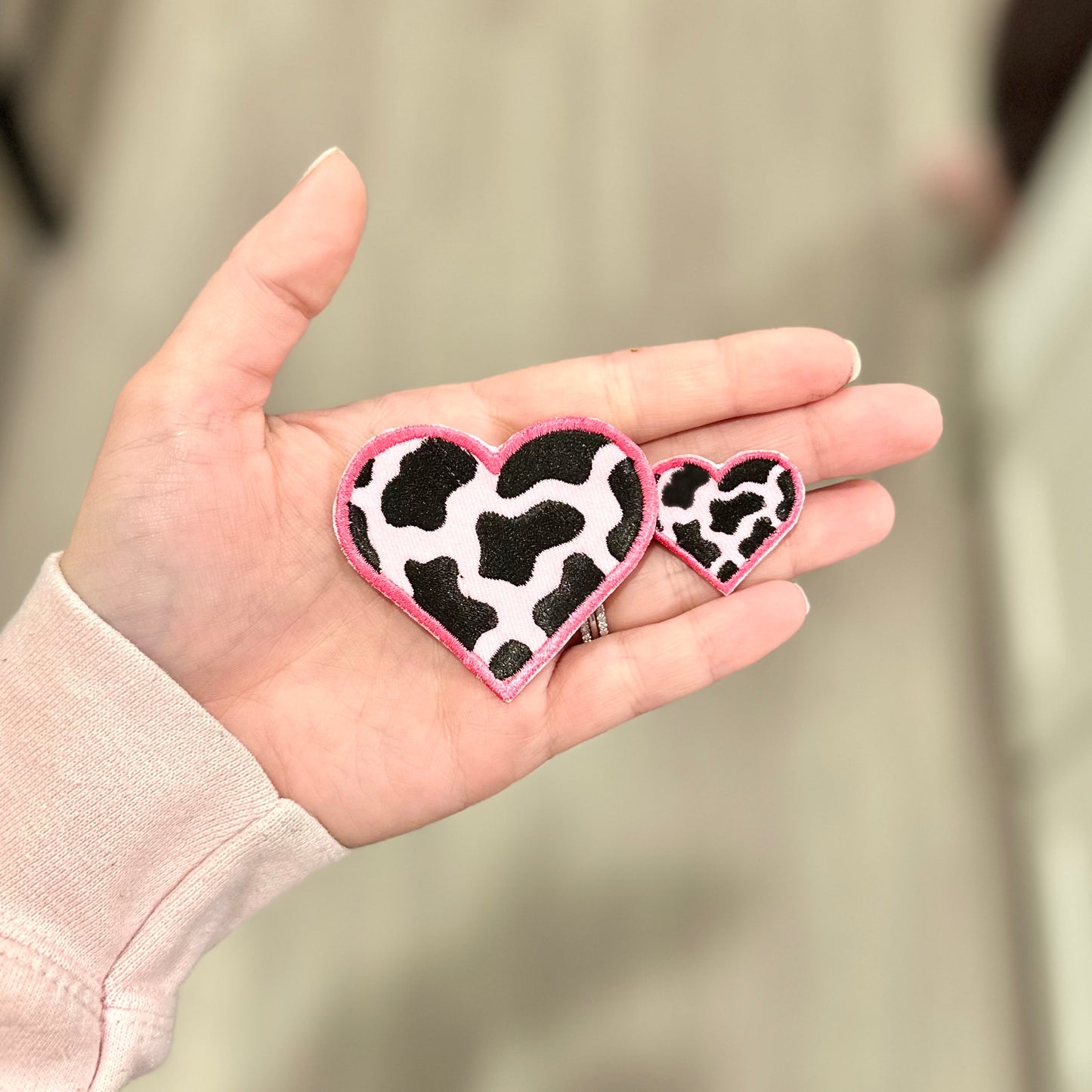 Cow Heart Iron On Patch