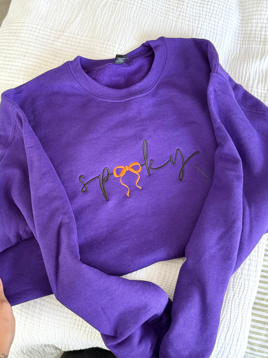 Spooky Bow Embroidered Shirt