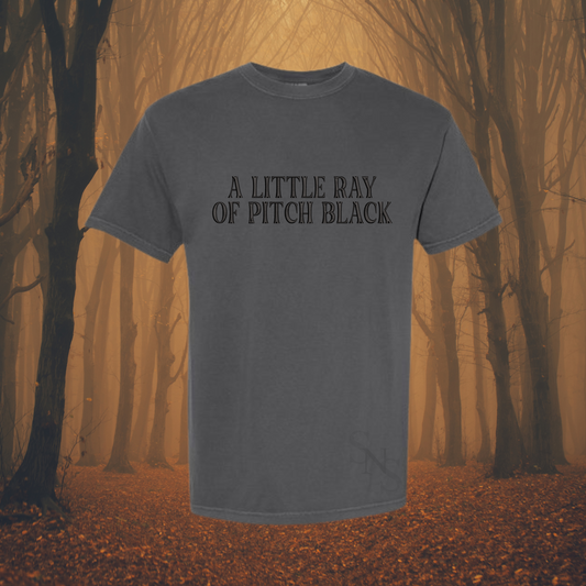 Little Ray of Pitch Black Embroidered Shirt