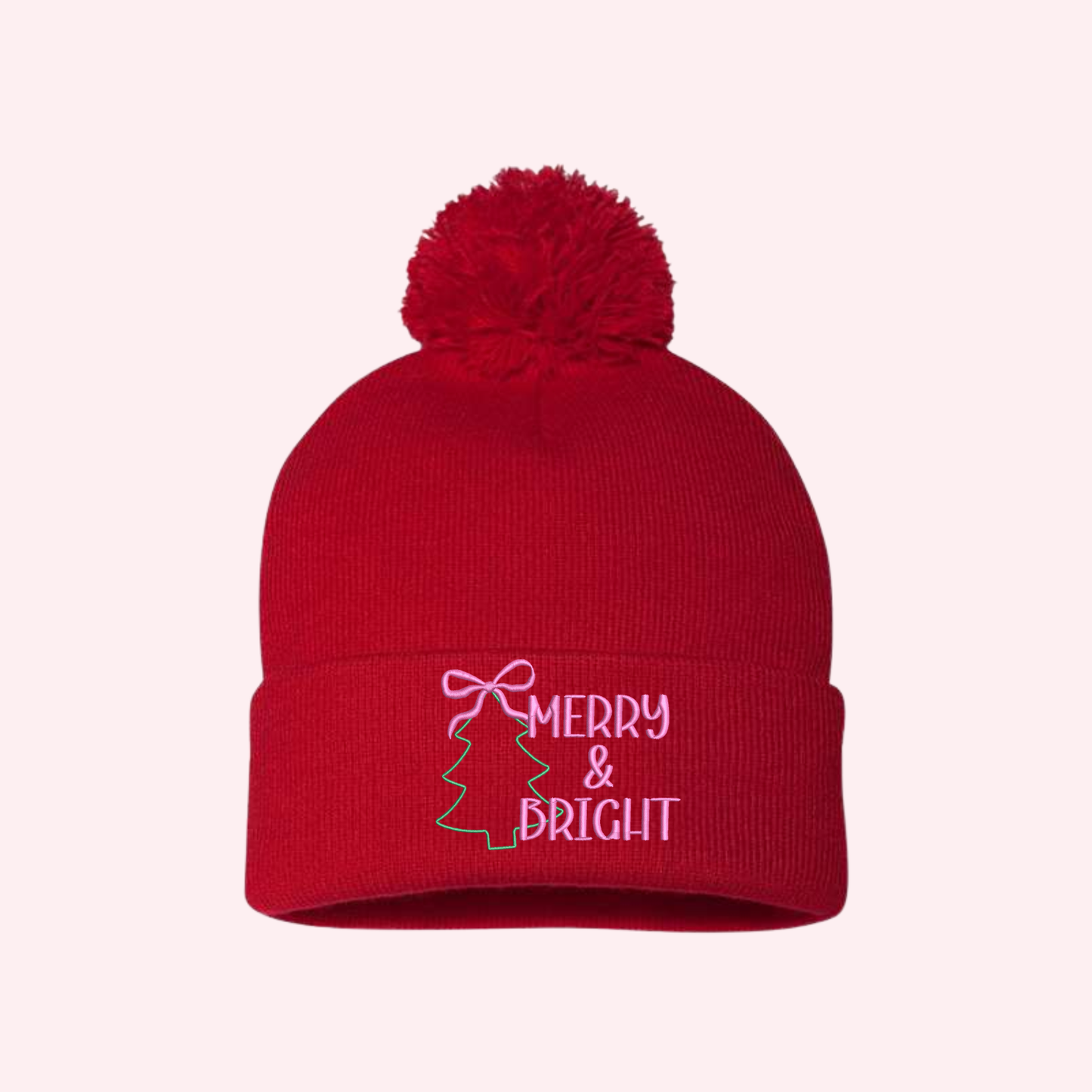 MERRY & BRIGHT POM  | BEANIE
