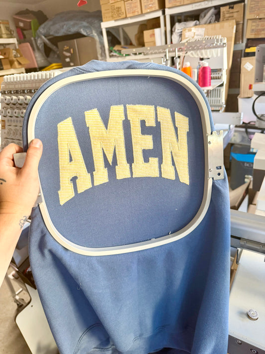 AMEN Applique Embroidered Sweatshirt