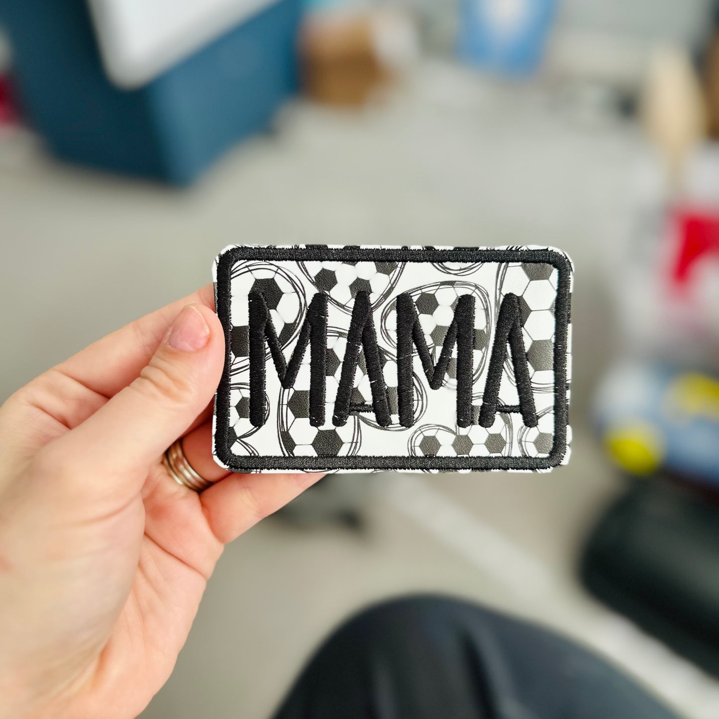 Soccer Mama Jumbo 4in iron on Patch