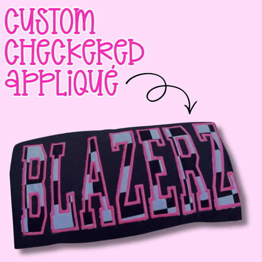 CHECKERED APPLIQUÉ CUSTOM