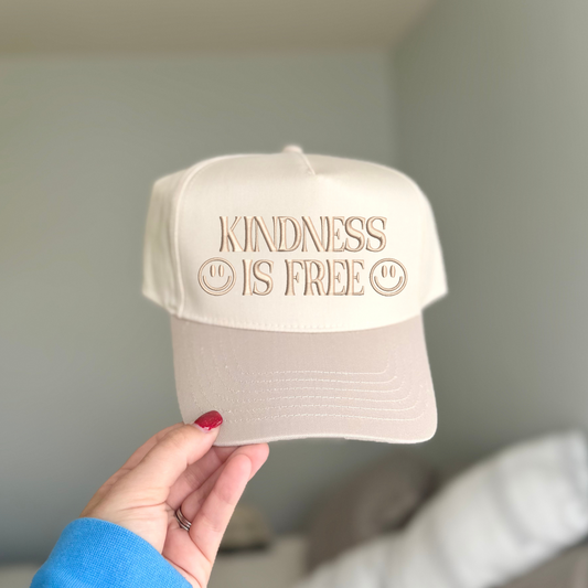 Kindness is Free Embroidered Hat