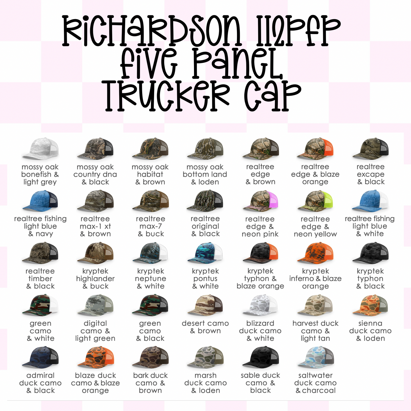 CUSTOM EMBROIDERED | RICHARDSON 112 FP FIVE PANEL TRUCKER HAT