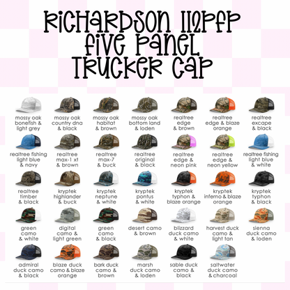 CUSTOM EMBROIDERED | RICHARDSON 112 FP FIVE PANEL TRUCKER HAT