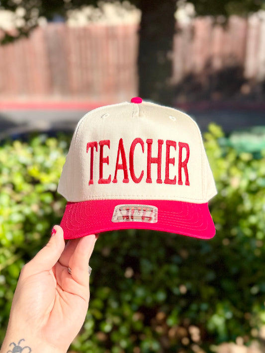 TEACHER Embroidered Hat