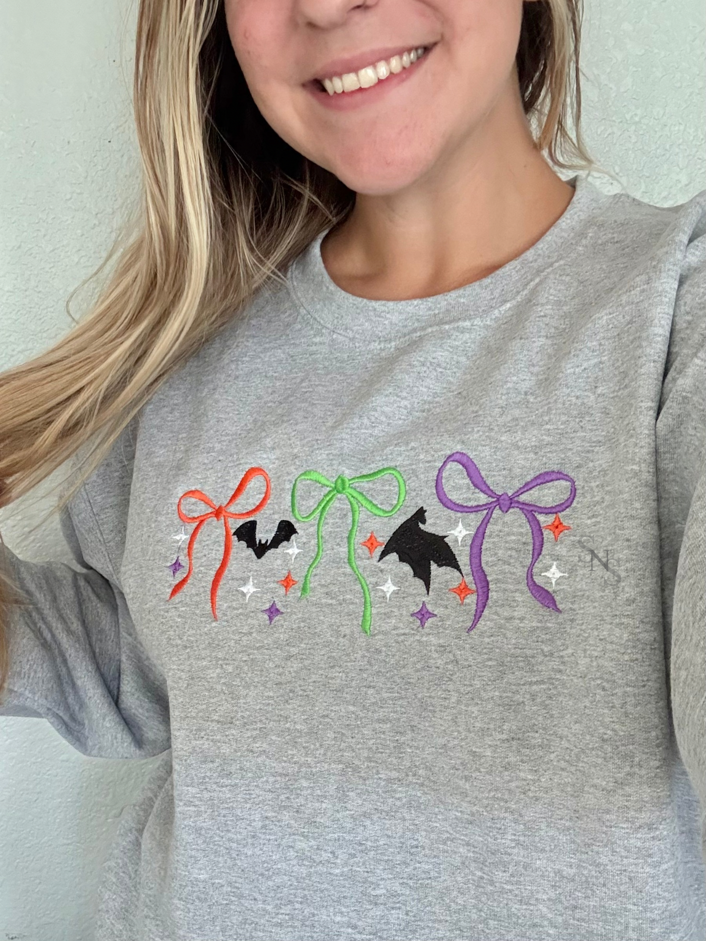 Bows & Bats Embroidered Shirt