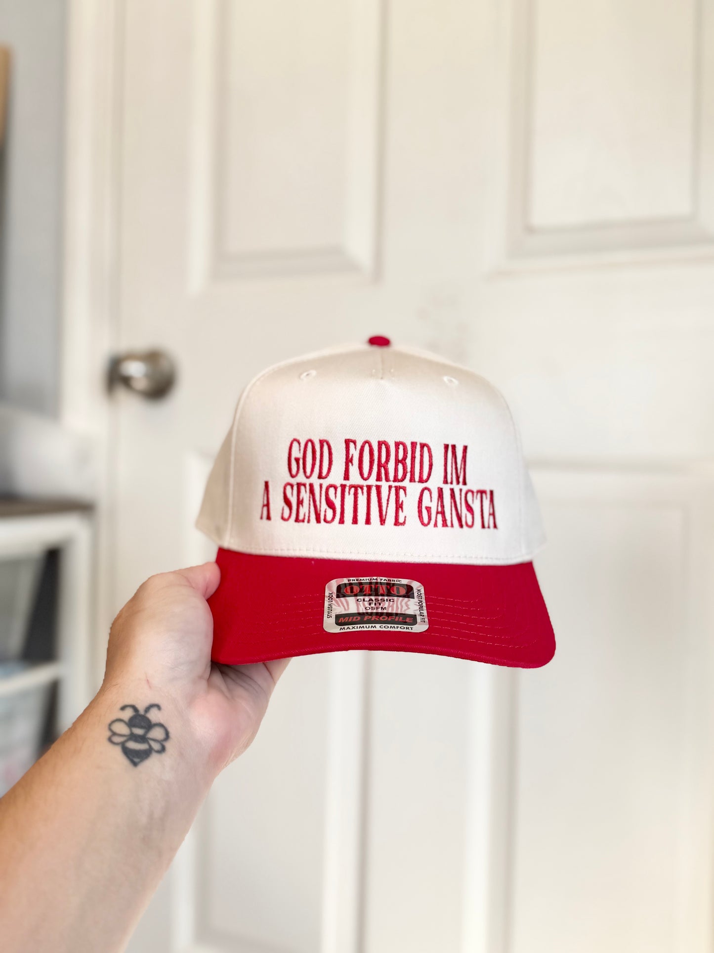 Sensitive Gangsta Embroidered Hat
