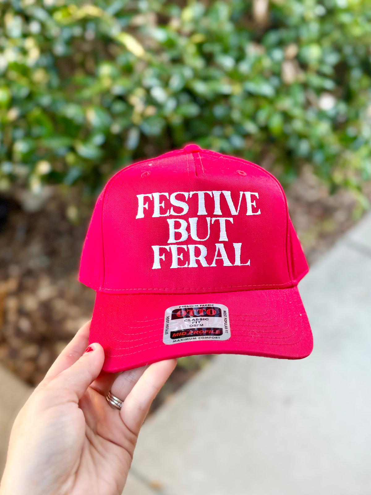FESTIVE BUT FERAL |  Embroidered Hat