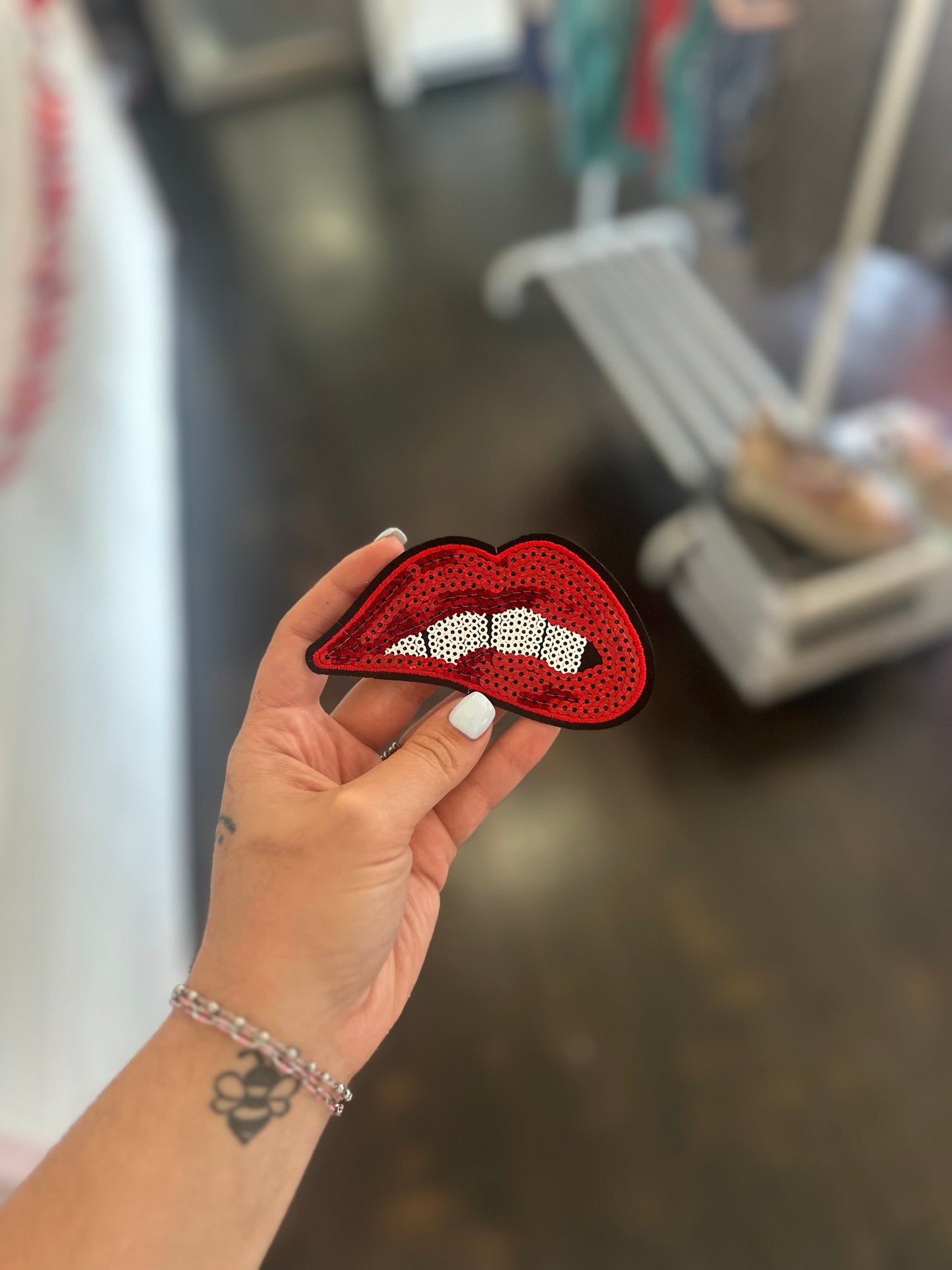 Lips Sequin Patch